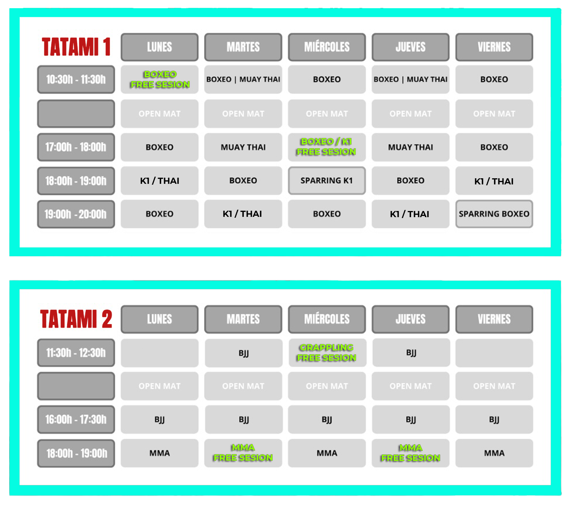 Horarios Agosto 2025